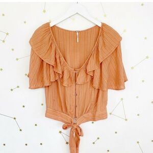 Free People Ruffle Top size Small